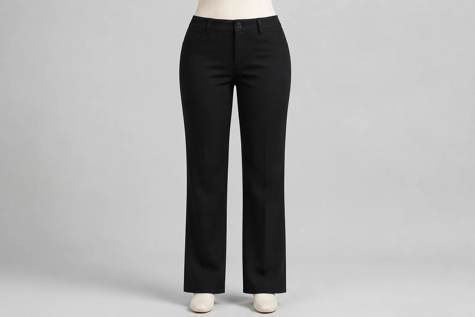 Black Cotton Straight Trousers – Black Cotton Western Straight Pants | Custom Tailored