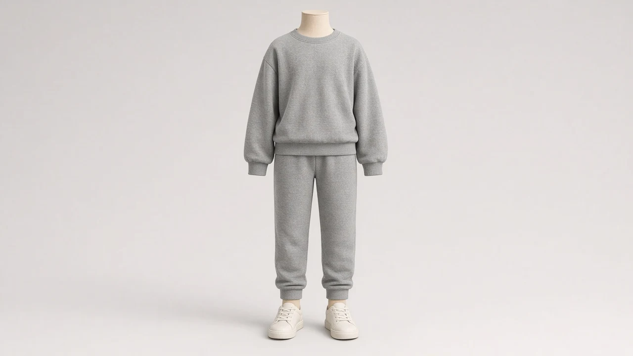 Soft Grey Sweatshirt Jogger Co-ord - Girls Sweatshirt with Joggers | Custom Tailored