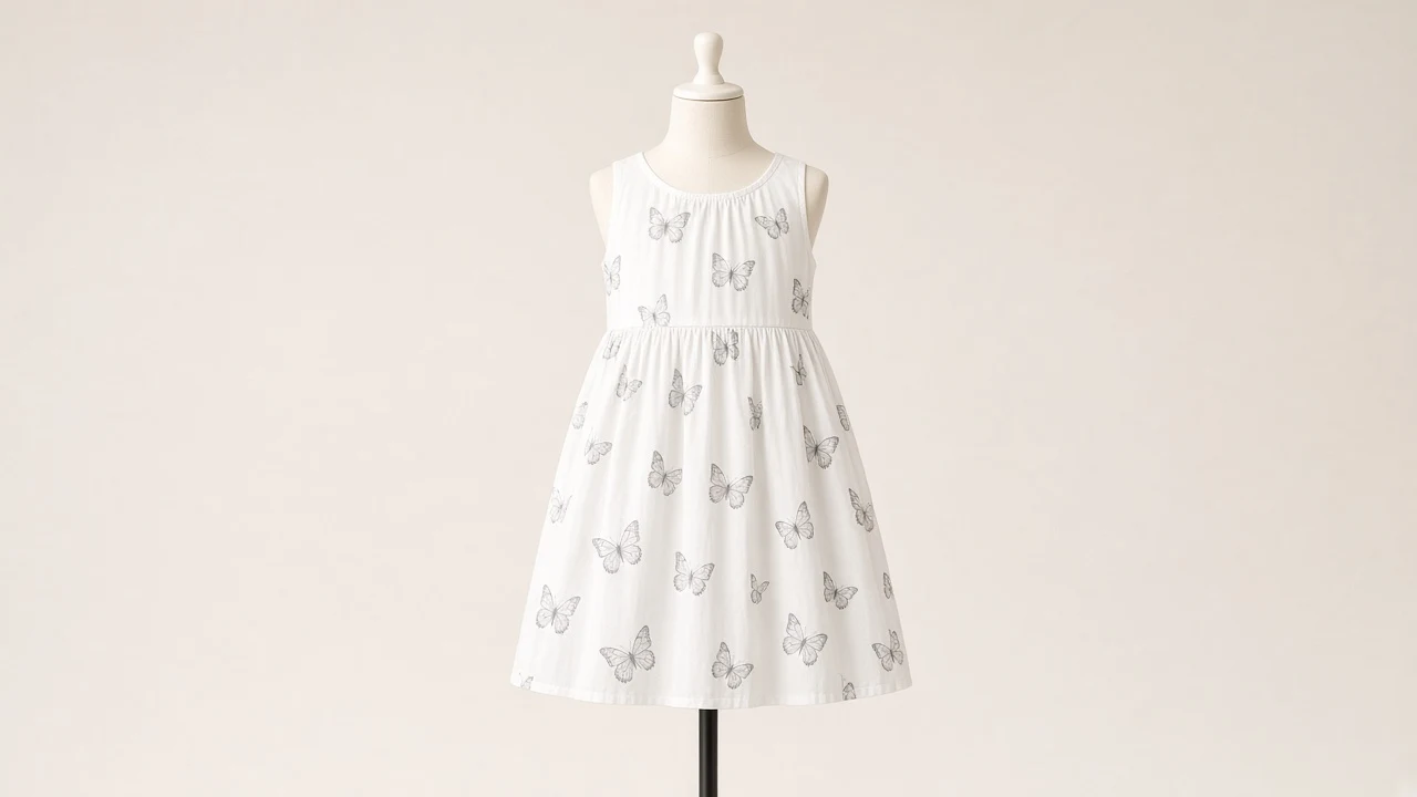 Butterfly Print Summer Frock – Butterfly Print Kids Summer Frock | Custom Tailored