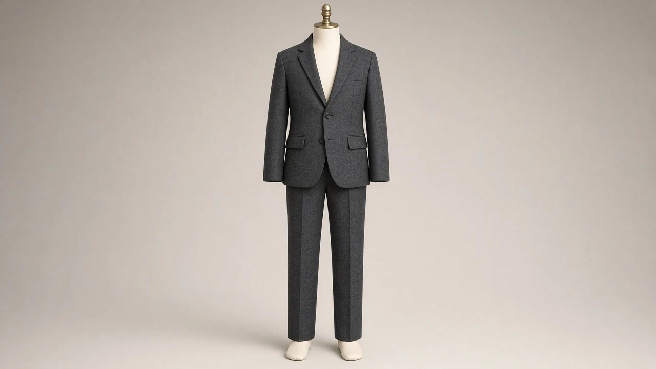 Charcoal Peak-Lapel Suit – Boys' Charcoal Peak-Lapel Blazer + Trousers | Custom Tailored Kids