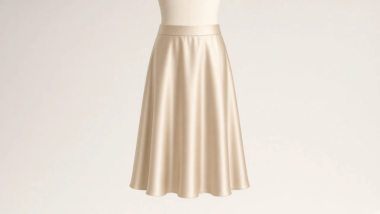 Champagne Satin Midi Skirt – Champagne Satin Kids Western Party Midi | Custom Tailored