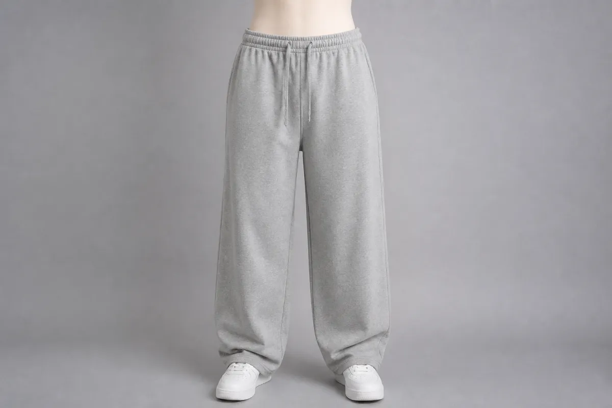 Grey Drawstring Baggy Pants – Grey Cotton Loose Drawstring Pants | Custom Tailored