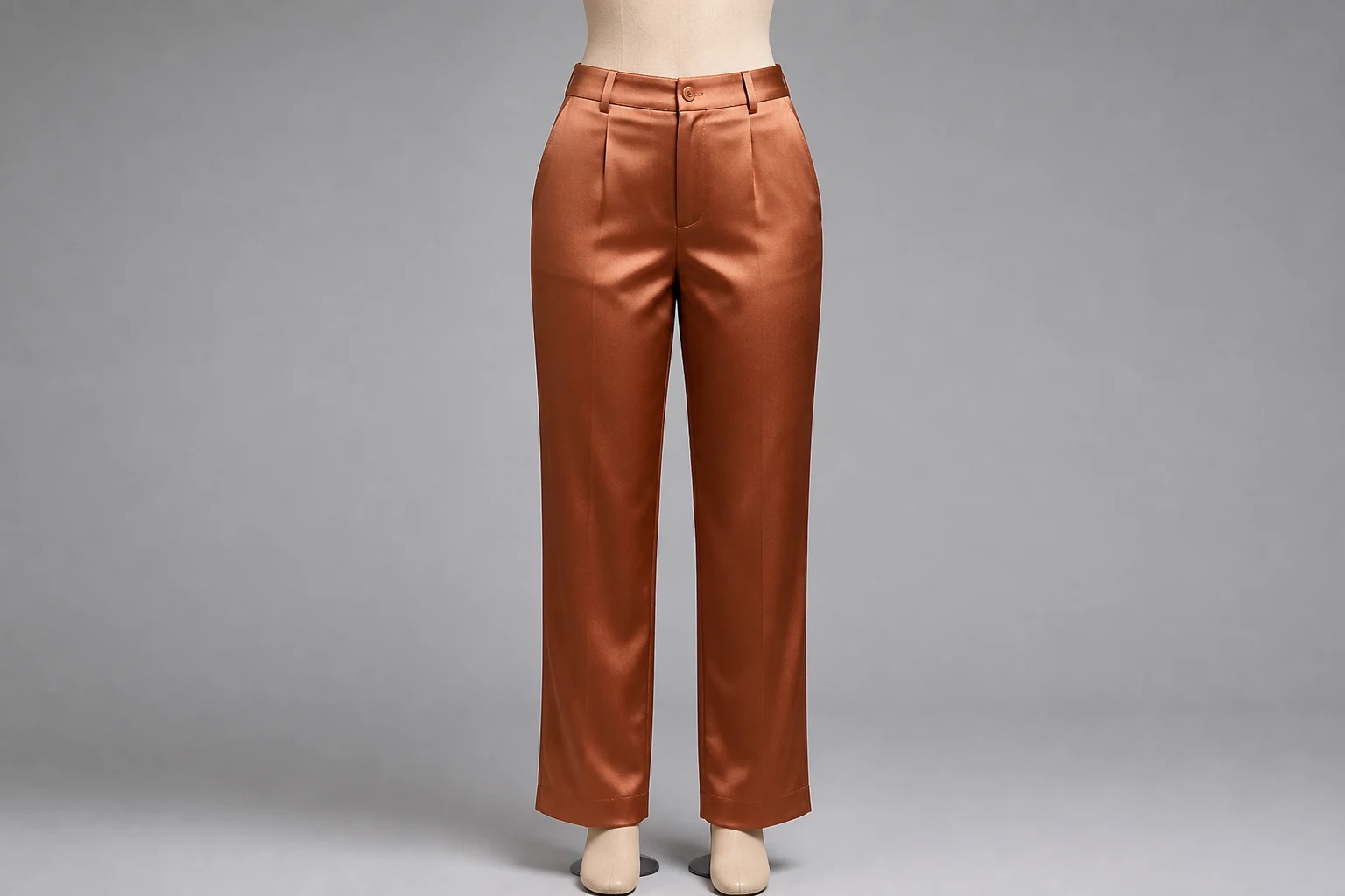Copper Satin Straight Pants – Copper Satin Western Party Pants | Custom Tailored
