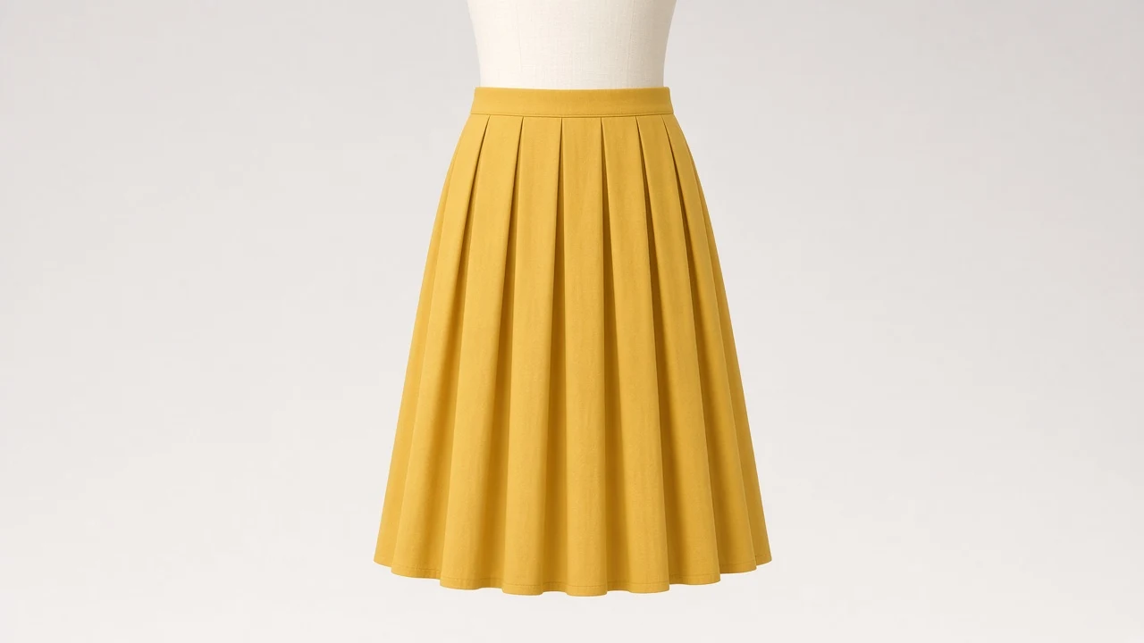 Mustard Pleated Midi Skirt – Mustard Cotton Kids Western Pleated Midi | Custom Tailored