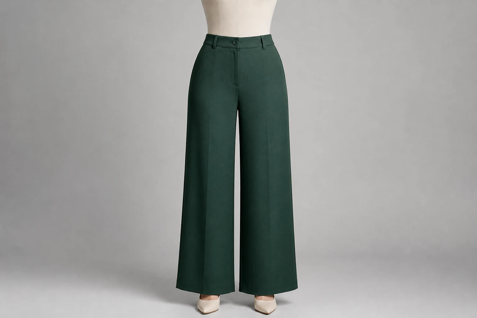 Forest Green Wide-Leg Trousers – Forest Green Western Wide-Leg Pants | Custom Tailored