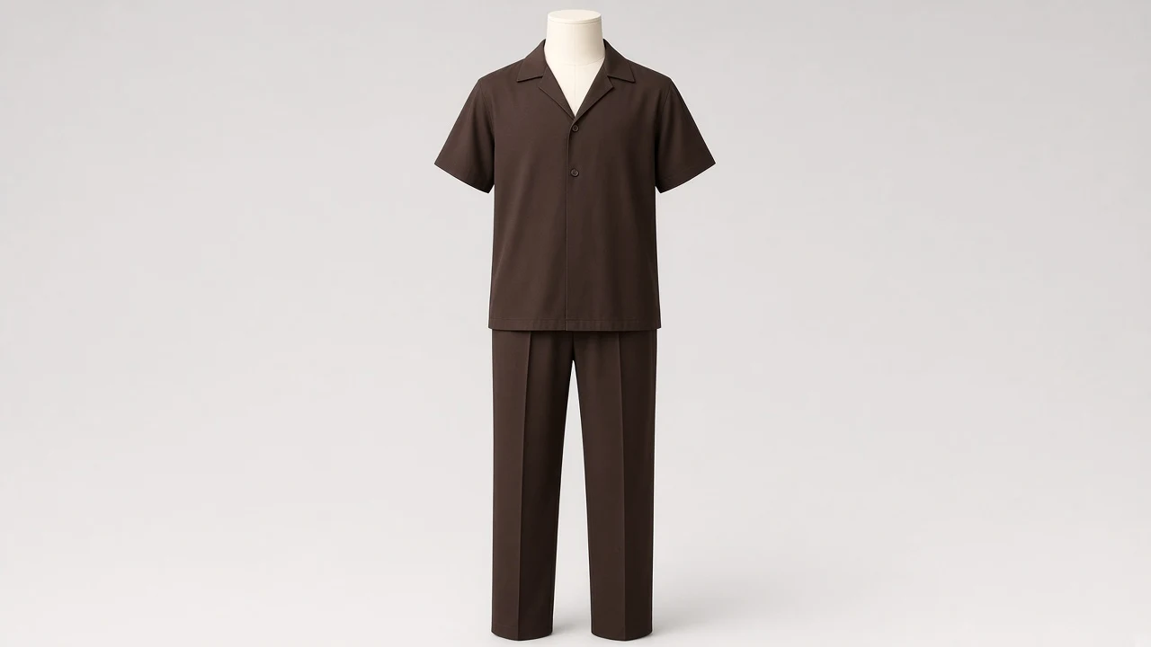 Chocolate Brown Rayon Shirt Trouser Co-ord - Boys Rayon Shirt with Trousers | Custom Tailored