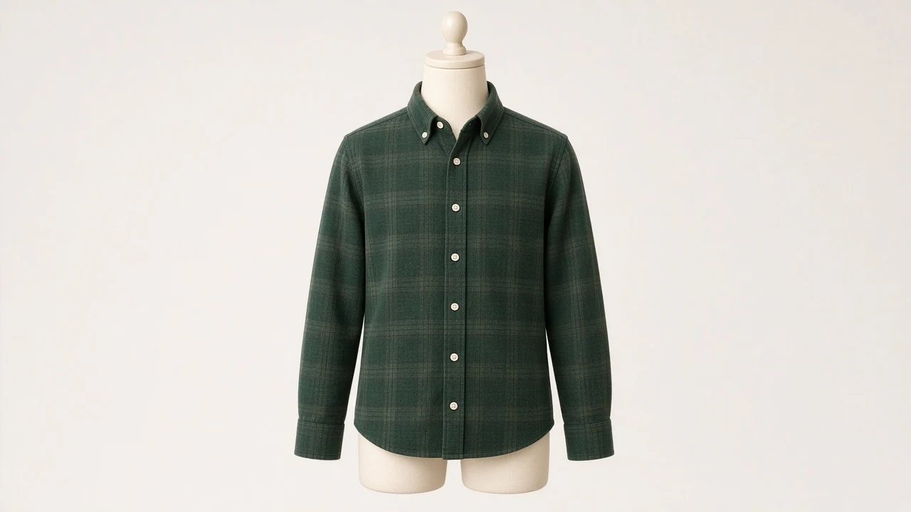 Forest Green Flannel Shirt – Boys' Dark Green Brushed Flannel Shirt | Custom Tailored Kids