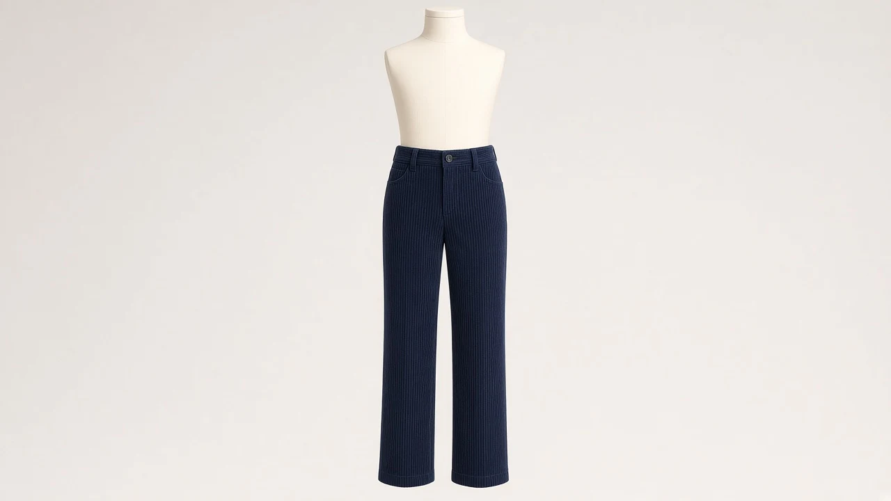 Navy Fine Corduroy Pants – Girls Navy Fine-Wale Corduroy Pants | Custom Tailored