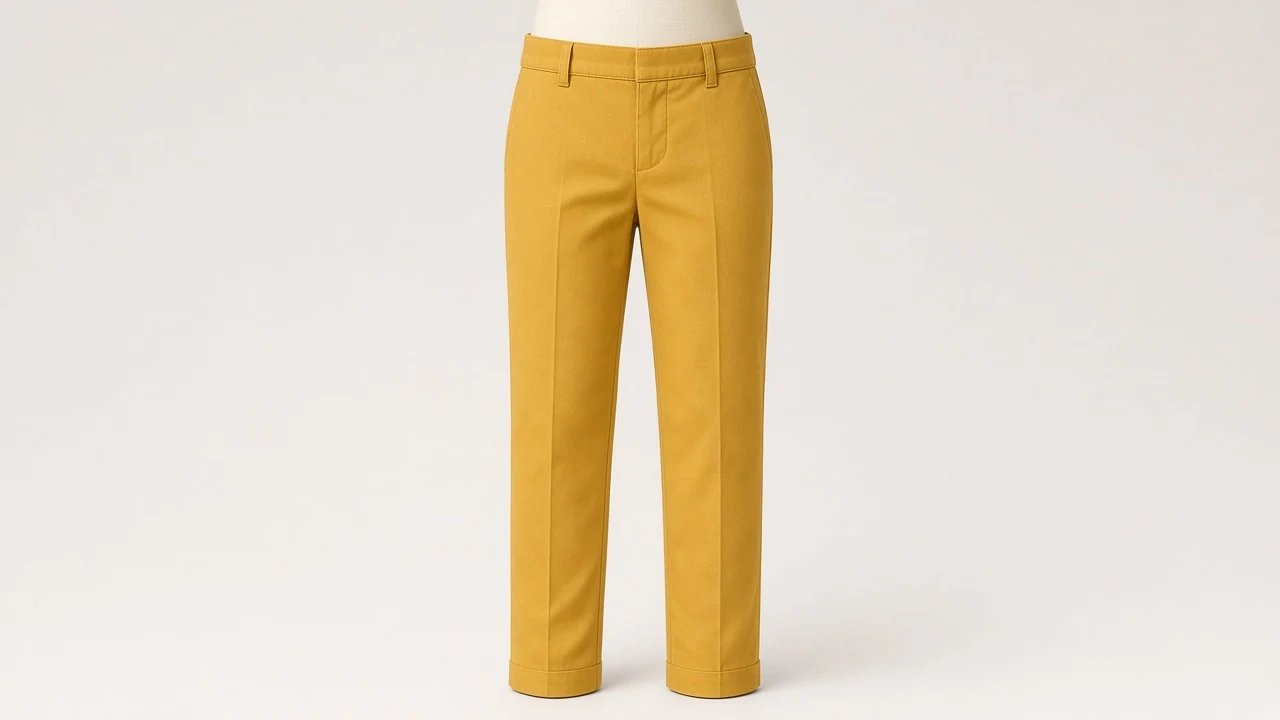 Mustard Cotton Slim Pants – Boys Mustard Yellow Cotton Slim Pants | Custom Tailored