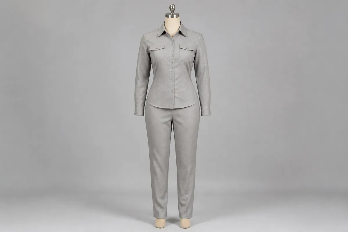 Grey Linen Shirt Trouser Co-ord – Grey Linen Shirt with Trousers | Custom Tailored