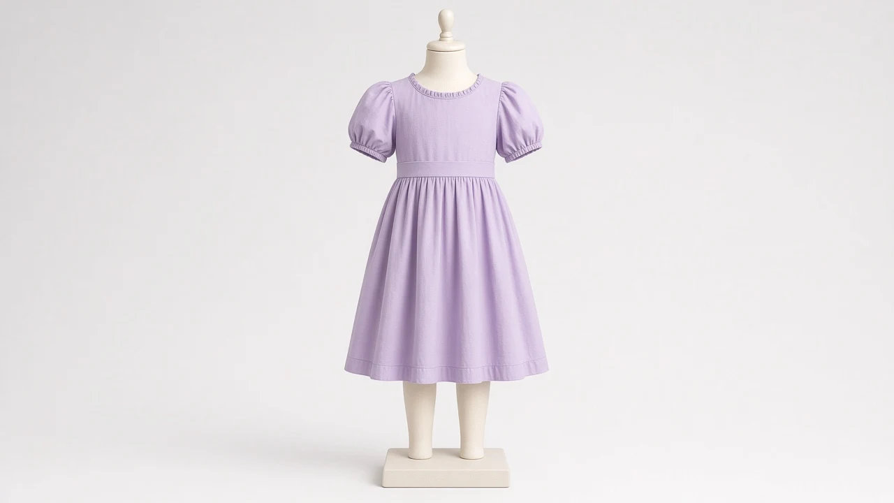 Lavender Pastel Cotton Frock – Lavender Pastel Kids Cotton Frock | Custom Tailored