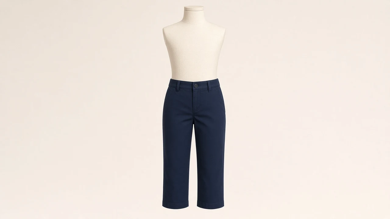 Navy Cotton Chino Pants – Girls Navy Blue Chinos | Custom Tailored