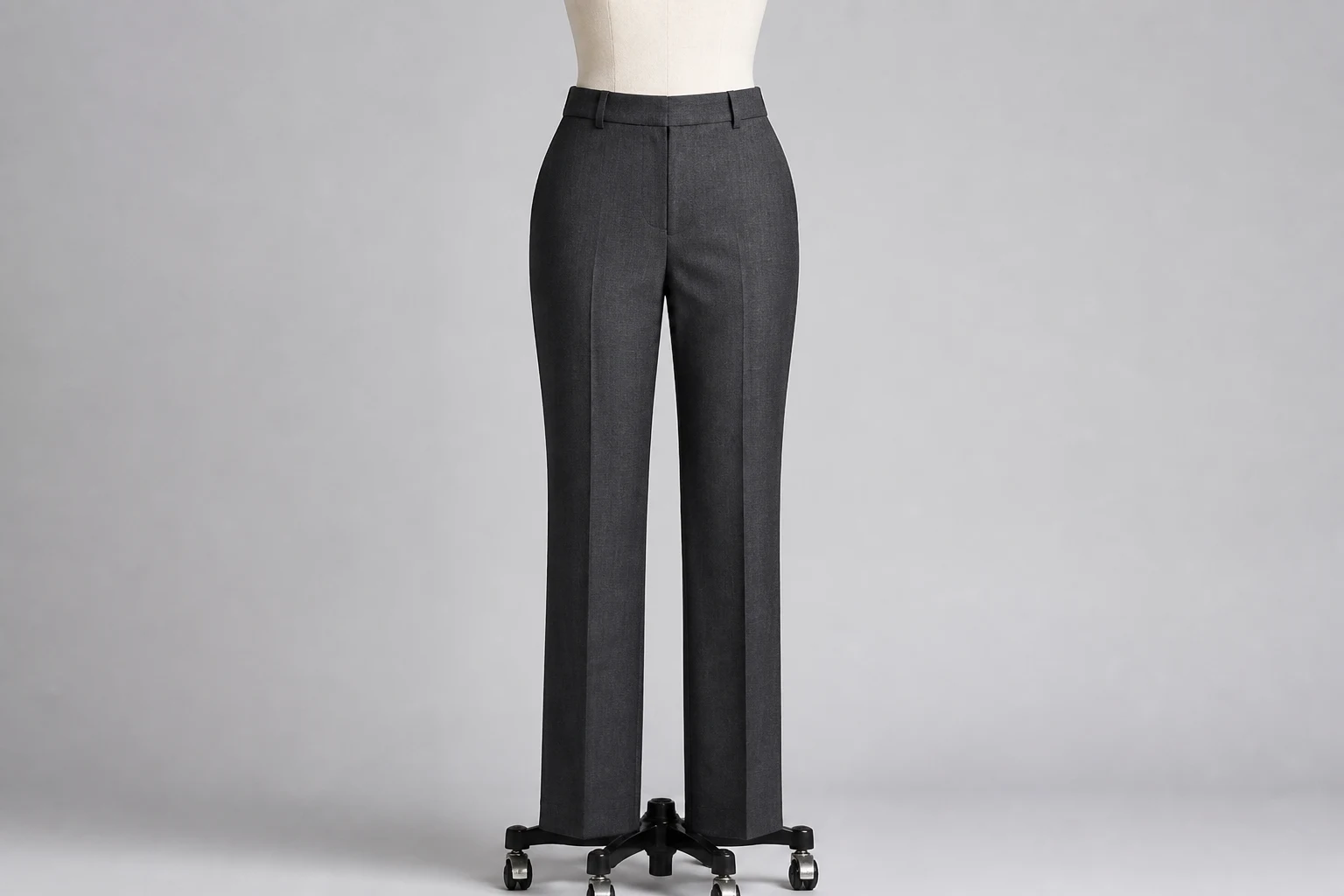 Charcoal Suiting Straight Trousers – Charcoal Western Straight Pants | Custom Tailored