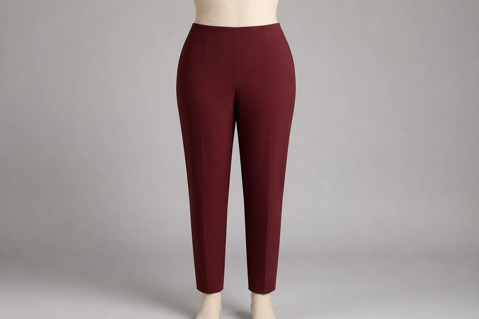 Burgundy Pencil Pants – Burgundy Crepe Western Pencil Pants | Custom Tailored