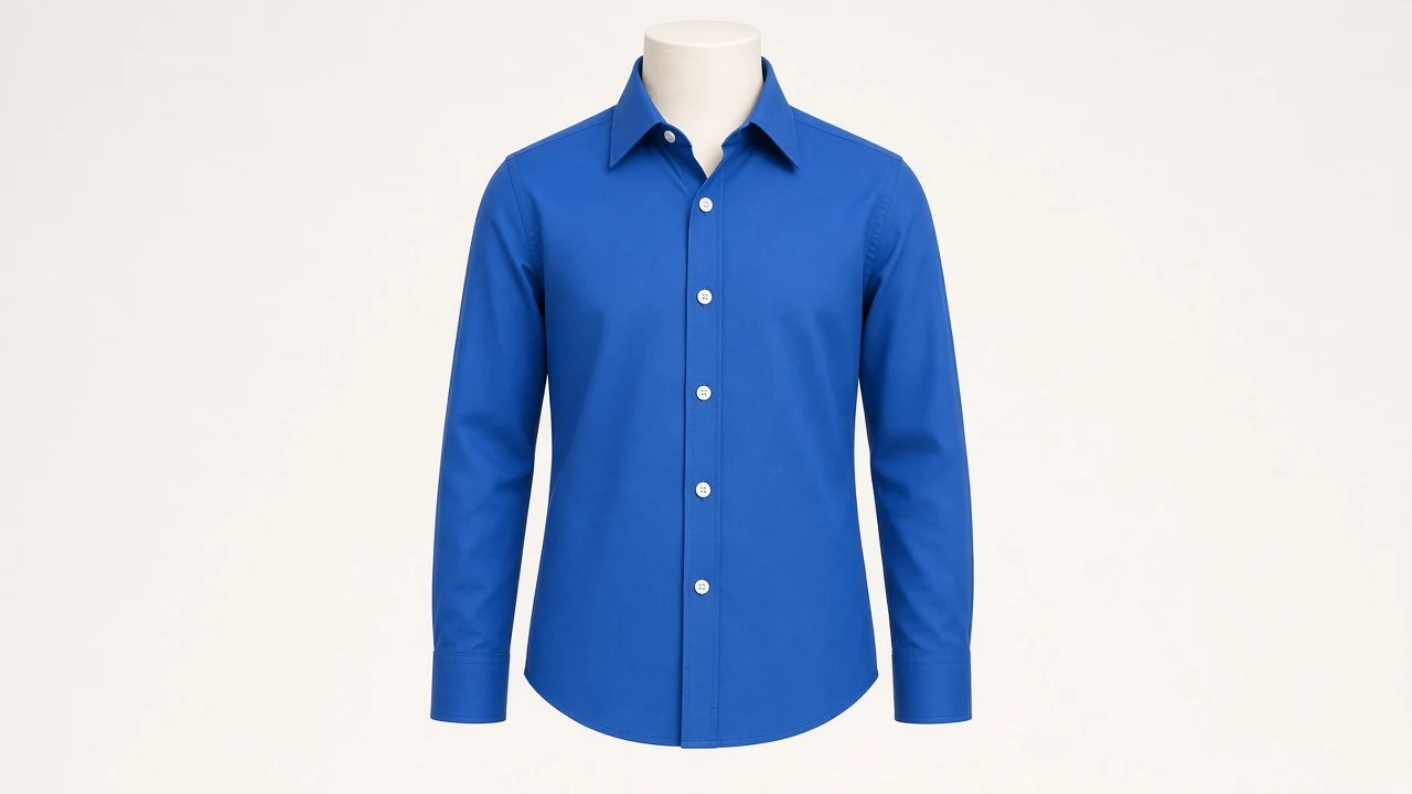 Royal Blue Poplin Formal Shirt – Boys' Smart Royal Blue Dress Shirt | Custom Tailored Kids