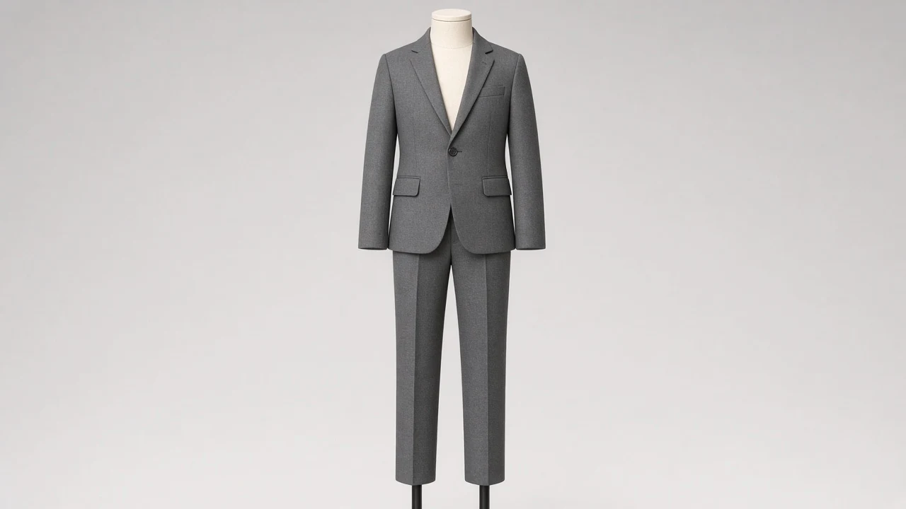 Mid Grey Wool Single-Breasted Suit – Boys' Mid Grey Wool Blazer + Trousers | Custom Tailored Kids
