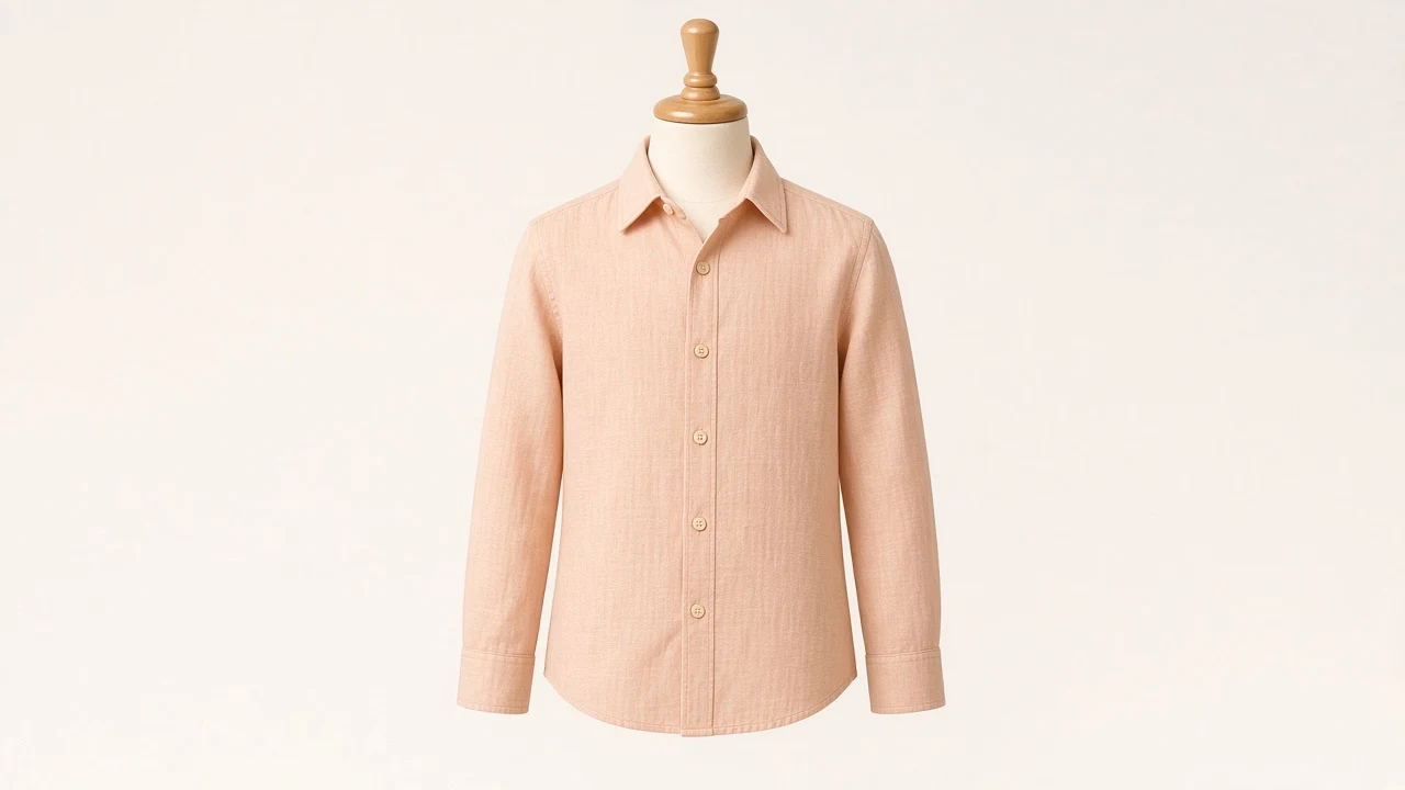 Peach Linen Shirt – Boys' Soft Peach Linen Summer Shirt | Custom Tailored Kids