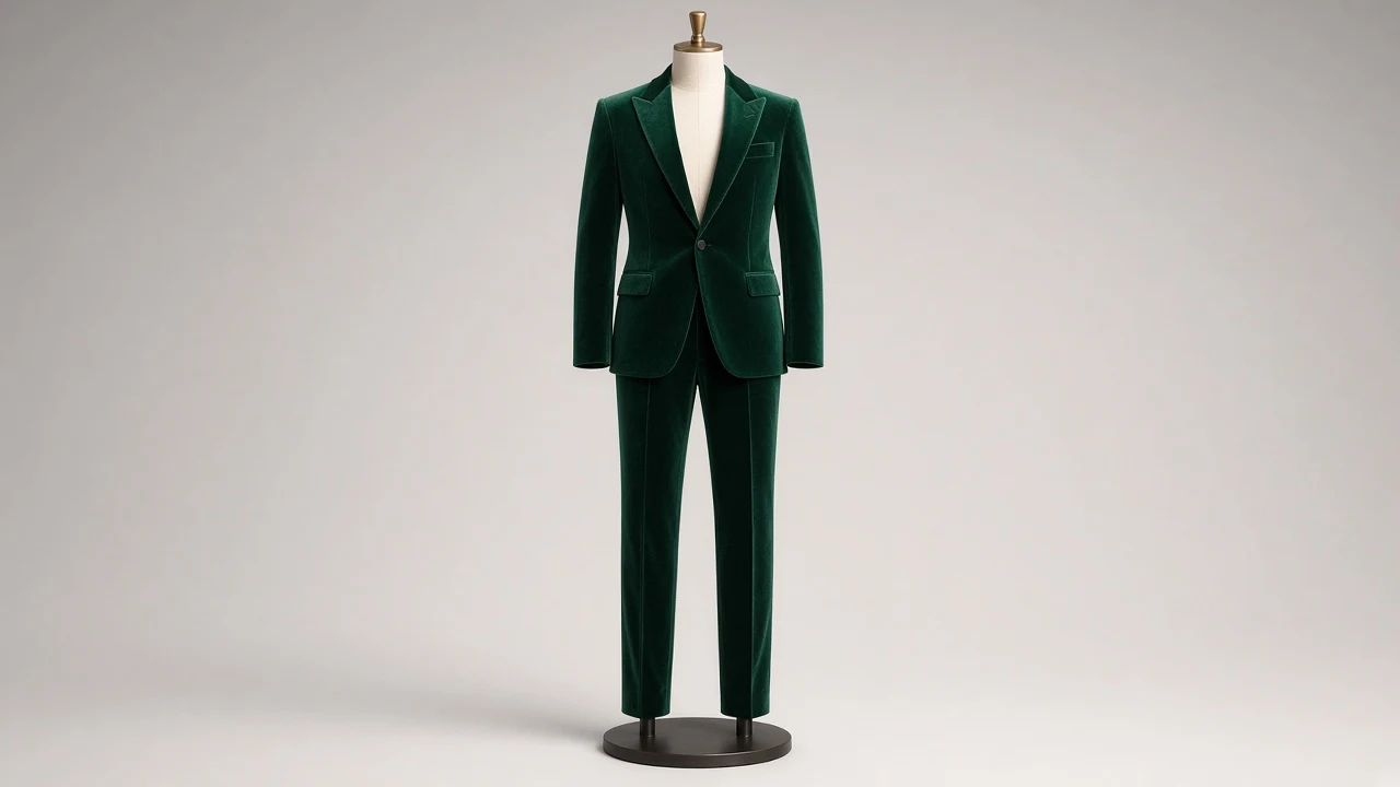 Emerald Velvet Dinner Suit – Men's Emerald Velvet Blazer + Trousers | Custom Tailored