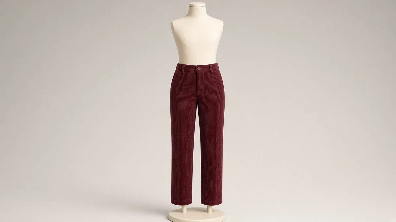 Burgundy Fine Corduroy Pants – Girls Burgundy Fine-Wale Corduroy Pants | Custom Tailored