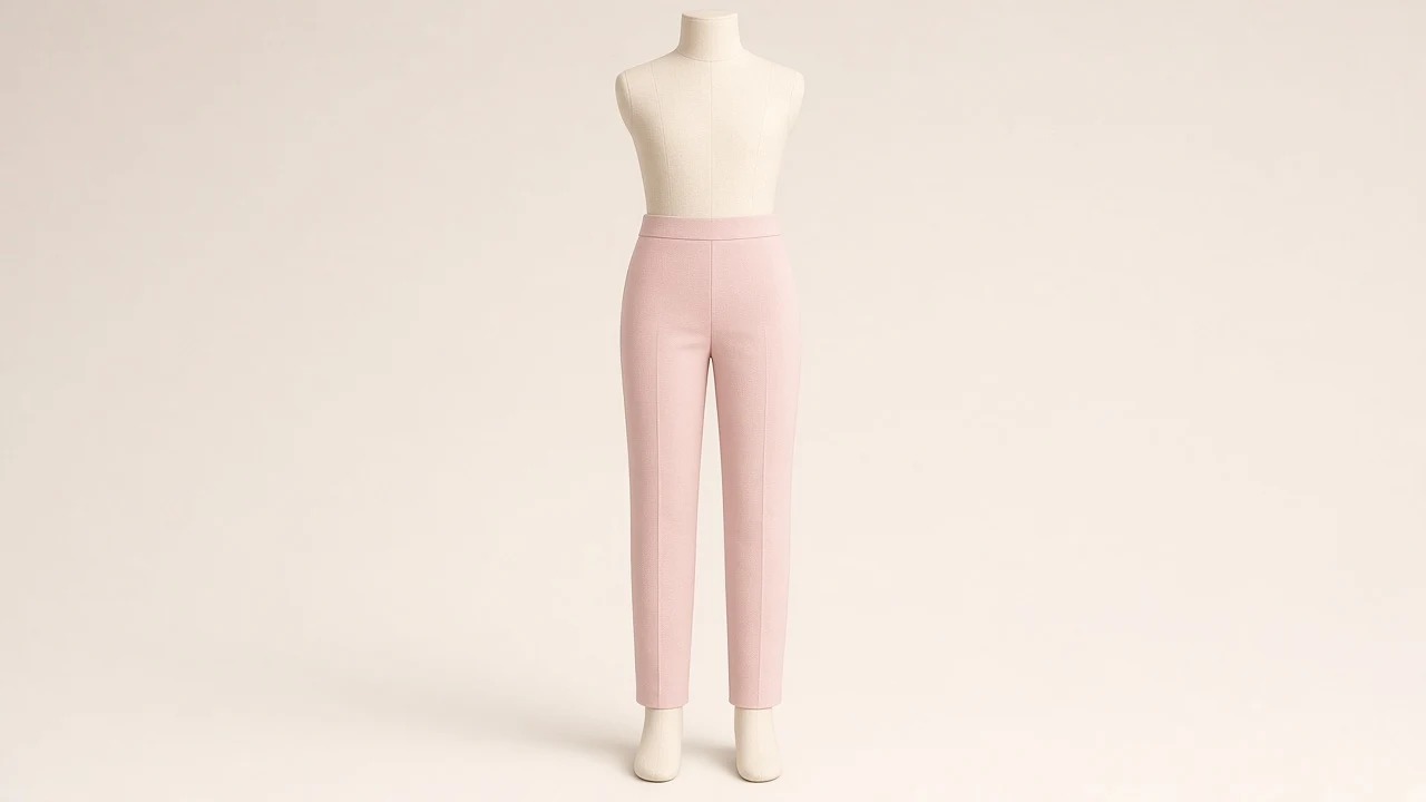 Blush Cigarette Pants – Girls Blush Pink Crepe Cigarette Pants | Custom Tailored