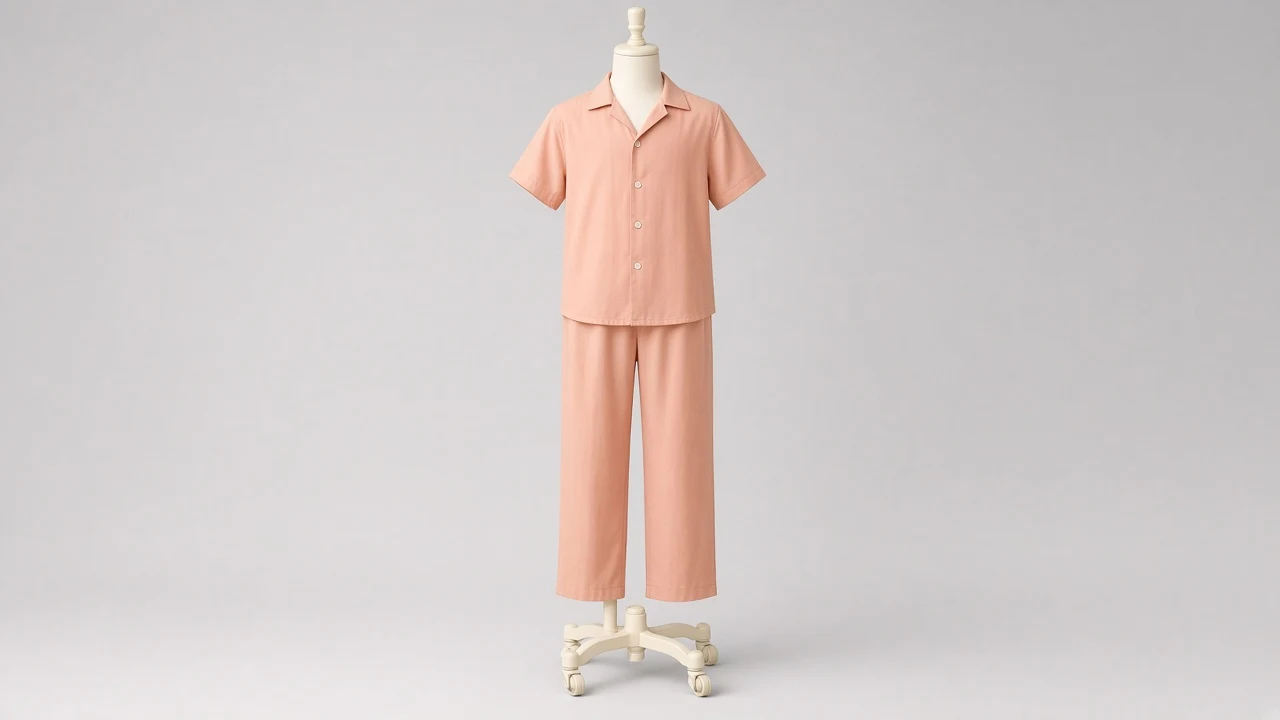 Peach Rayon Shirt Pant Co-ord - Boys Rayon Shirt with Relaxed Pants | Custom Tailored