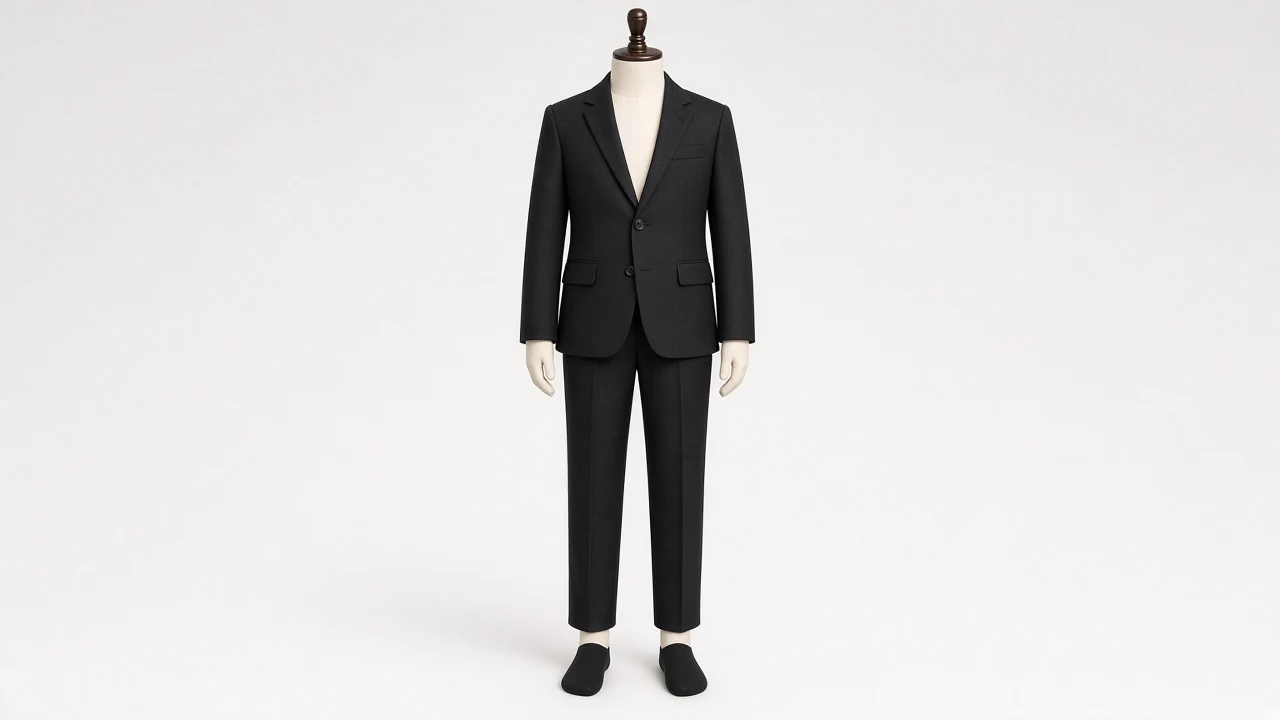 Black Peak-Lapel Suit – Boys' Black Peak-Lapel Blazer + Trousers | Custom Tailored Kids