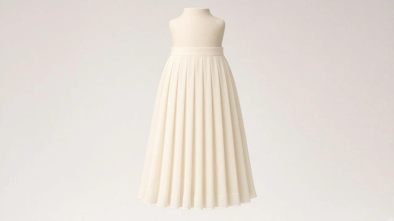 Ivory Pleated Midi Skirt – Ivory Georgette Kids Western Pleated Midi | Custom Tailored
