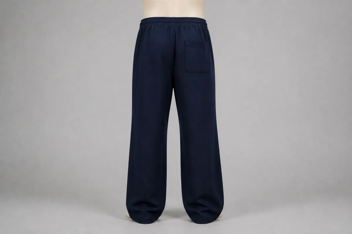 Navy Drawstring Baggy Pants – Navy Cotton Loose Drawstring Pants | Custom Tailored