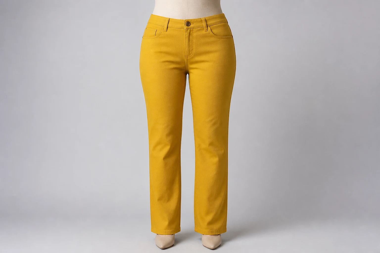 Mustard Cotton Straight Trousers – Mustard Cotton Western Straight Pants | Custom Tailored