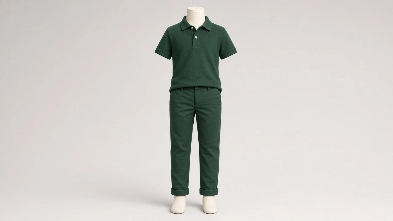 Forest Green Polo Chino Co-ord - Girls Polo Shirt with Chinos | Custom Tailored