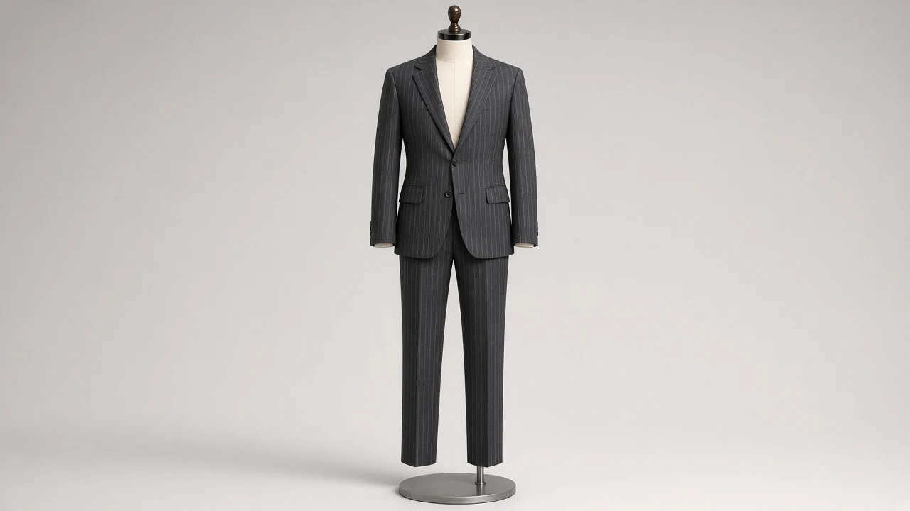 Charcoal Pinstripe Suit – Men's Charcoal Pinstripe Blazer + Trousers | Custom Tailored