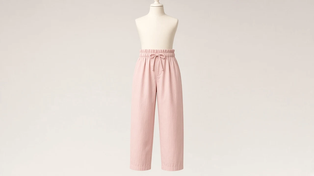 Blush Paperbag Waist Pants – Girls Blush Paperbag Waist Pants | Custom Tailored