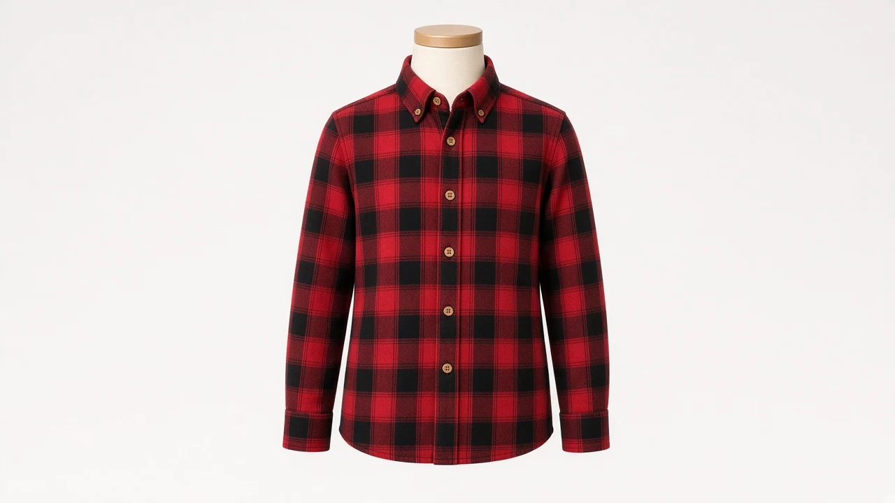 Red Plaid Flannel Shirt – Boys' Red & Black Buffalo Plaid Flannel | Custom Tailored Kids