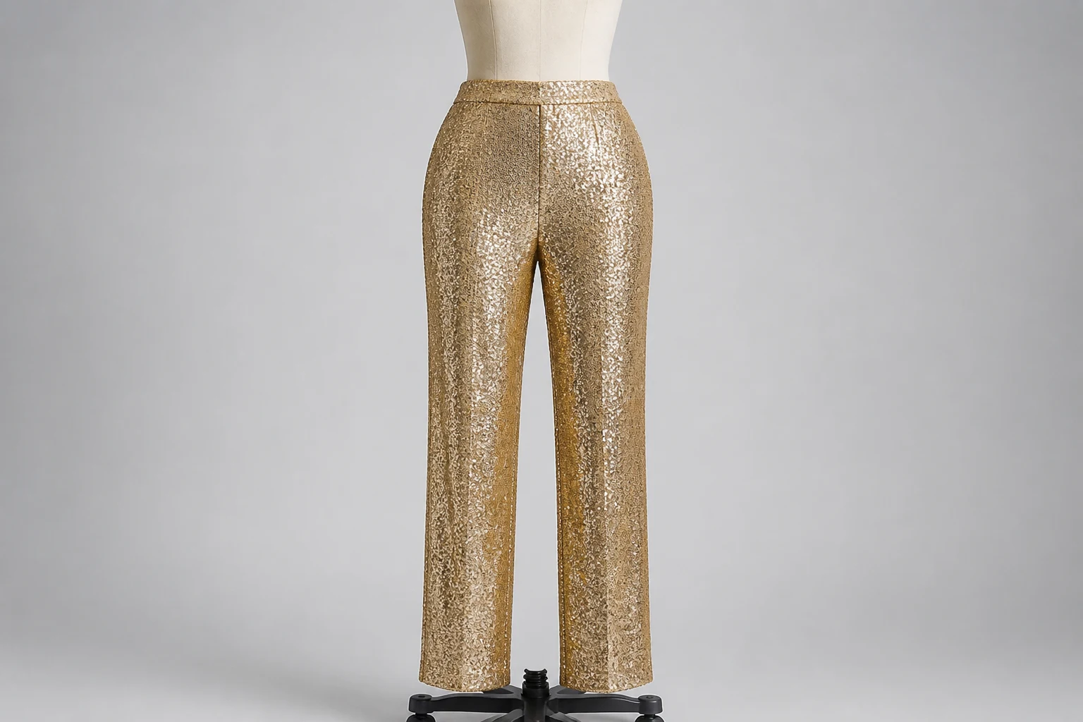 Gold Sequin Straight Pants – Gold Sequin Western Party Pants | Custom Tailored