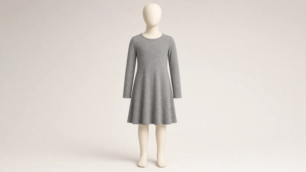Grey Marl School Frock – Grey Marl Cotton Kids School Frock | Custom Tailored