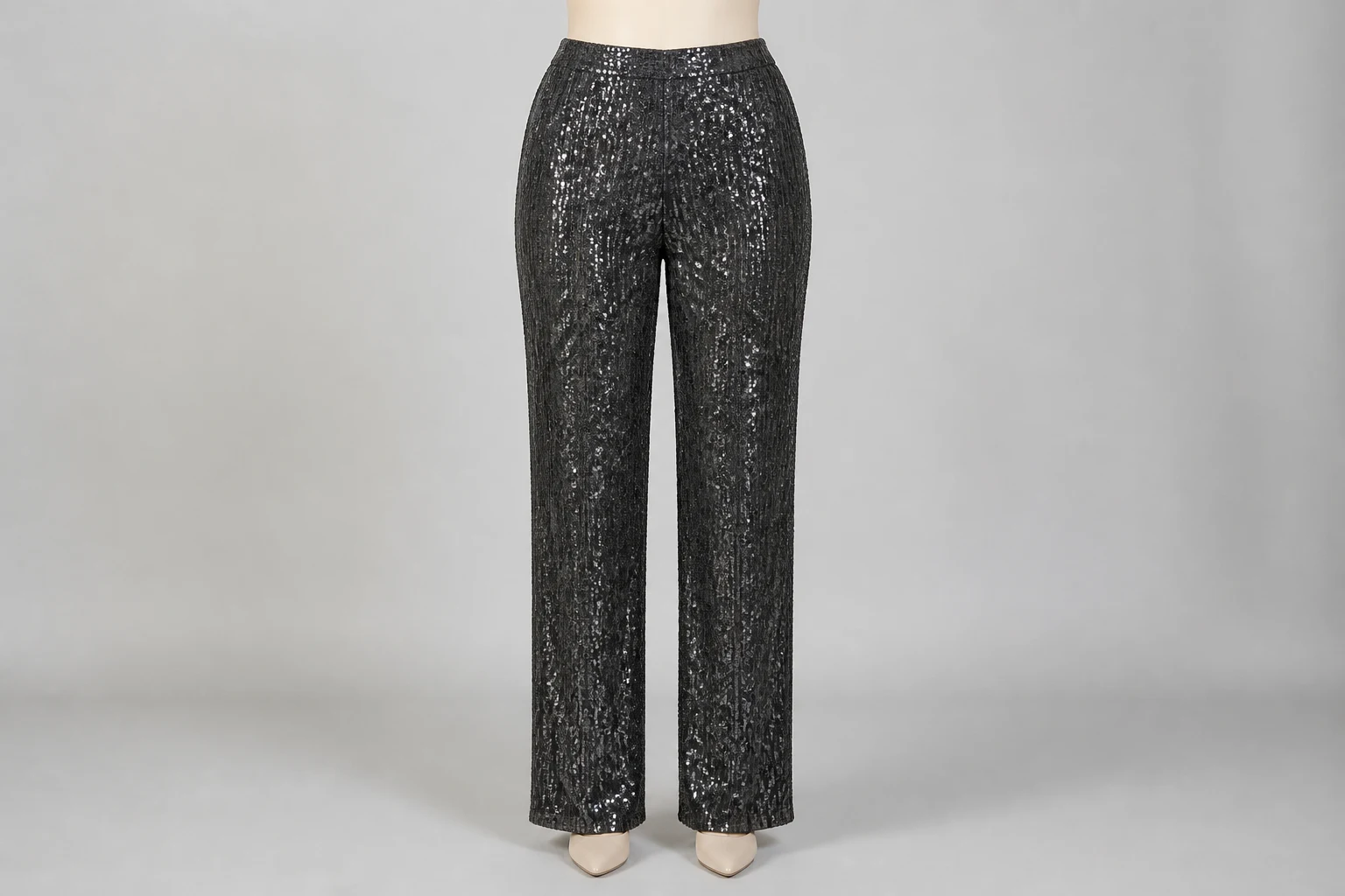 Charcoal Sequin Straight Pants – Charcoal Sequin Western Evening Pants | Custom Tailored