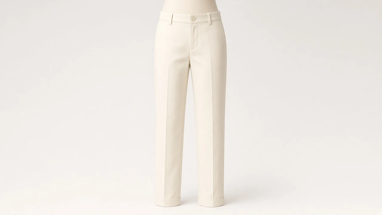 Ivory Cotton Slim Pants – Boys Ivory Cotton Slim-Straight Pants | Custom Tailored