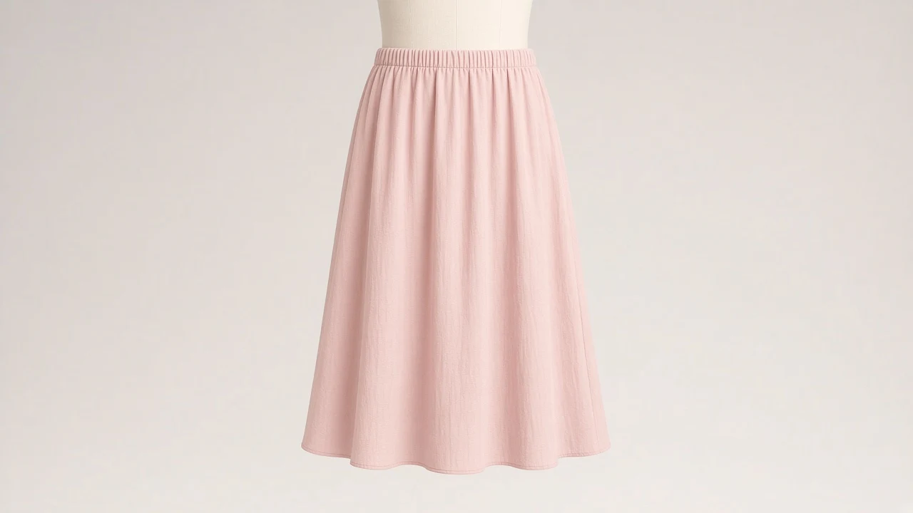 Blush Pink A-Line Skirt – Blush Crepe Kids Western A-Line Midi | Custom Tailored