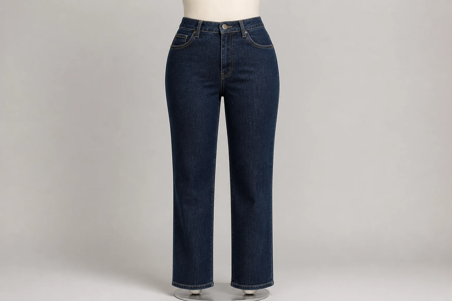 Indigo Denim Straight Jeans – Indigo Cotton Denim Straight Jeans | Custom Tailored