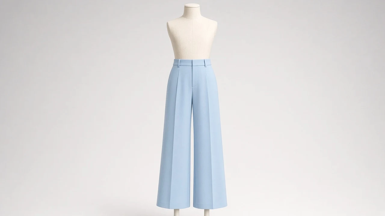 Powder Blue Wide-Leg Pants – Girls Powder Blue Wide-Leg Pants | Custom Tailored