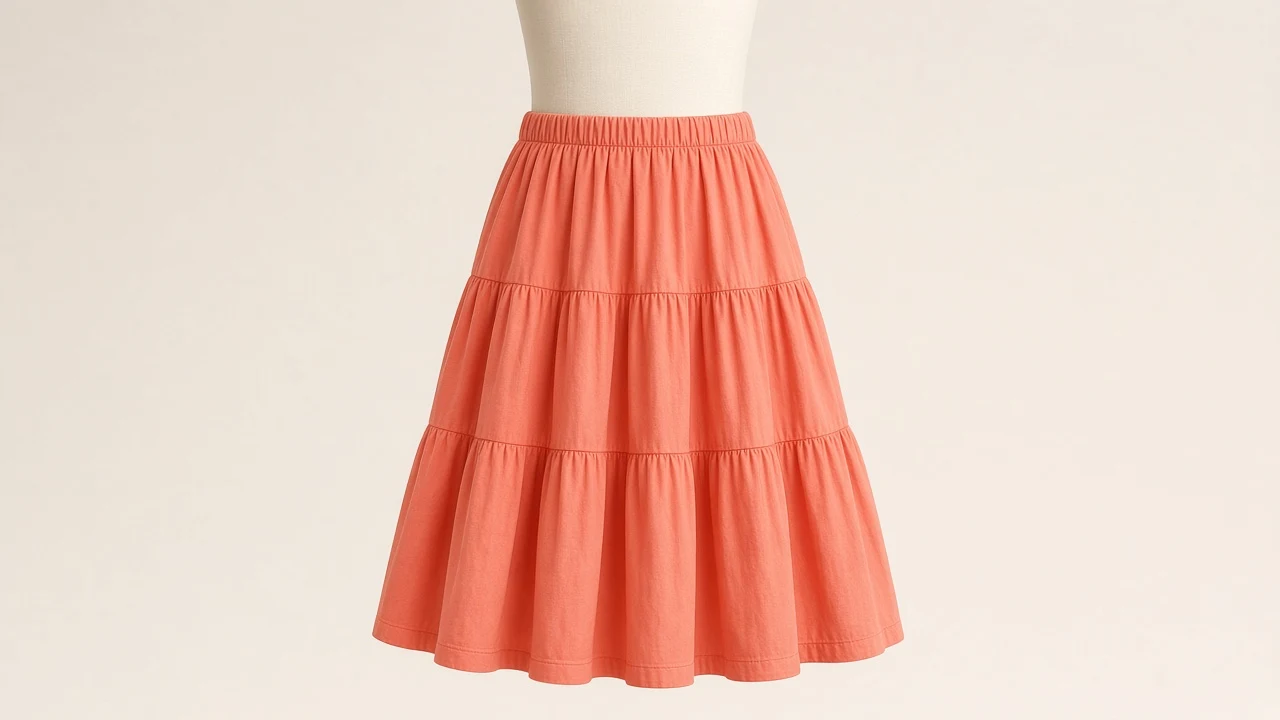 Coral Tiered Cotton Skirt – Coral Cotton Kids Tiered Skirt | Custom Tailored