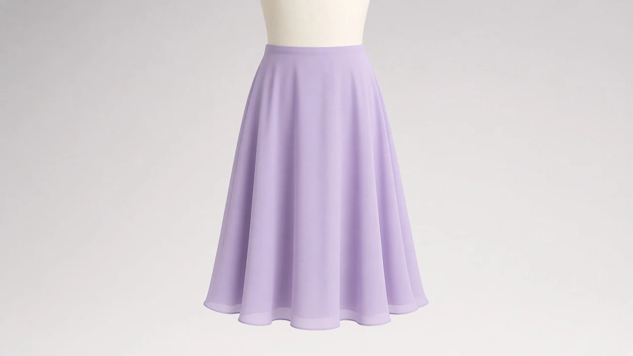 Lavender A-Line Midi Skirt – Lavender Georgette Kids A-Line Midi | Custom Tailored