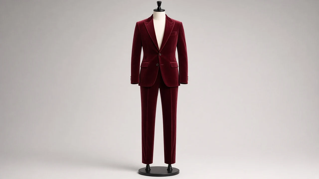 Burgundy Velvet Dinner Suit – Men's Burgundy Velvet Blazer + Trousers | Custom Tailored