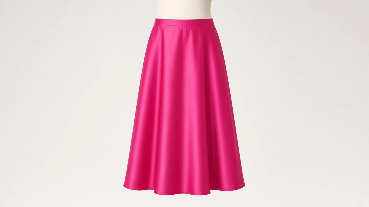 Hot Pink Satin Midi Skirt – Hot Pink Satin Kids Western Party Midi | Custom Tailored