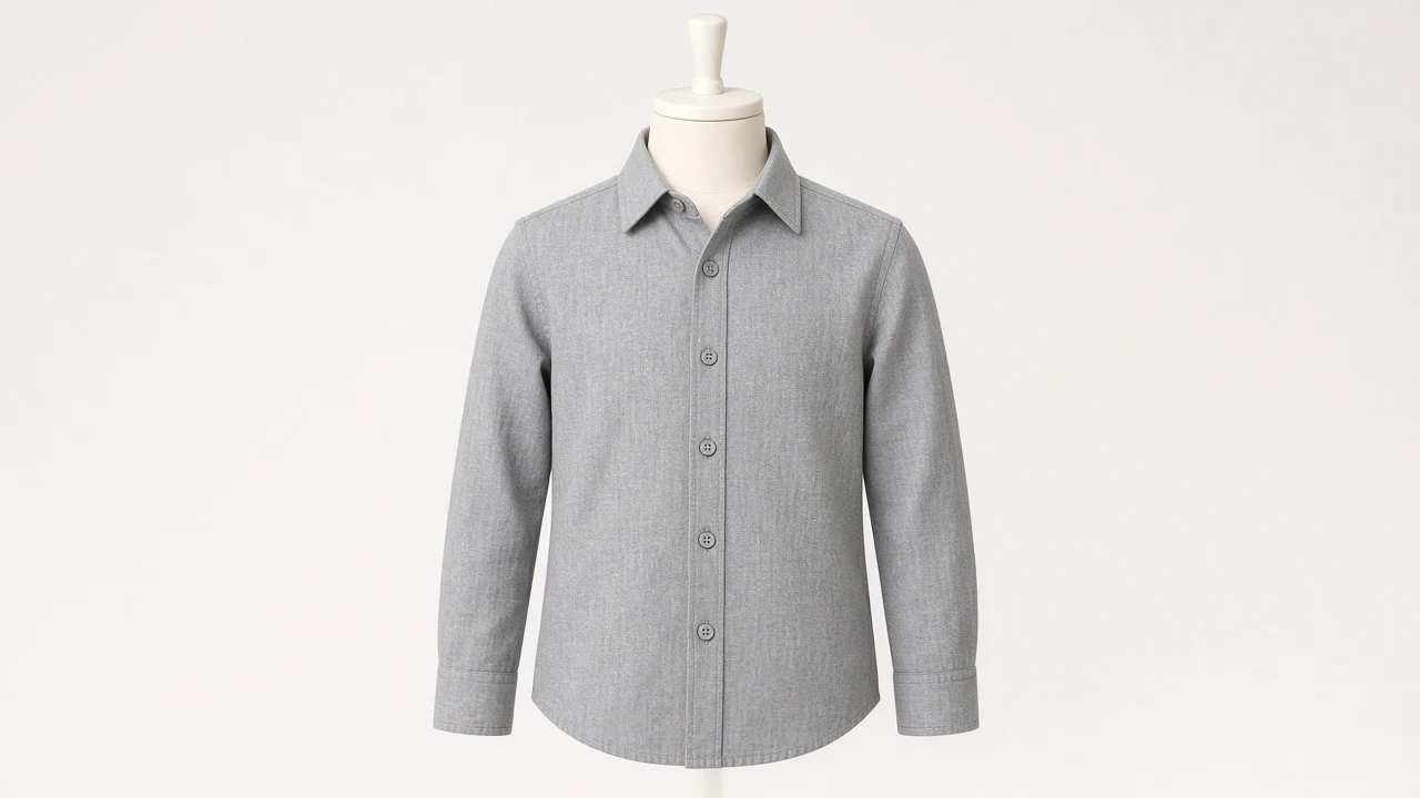 Silver Grey Chambray Shirt – Boys' Silver Grey Chambray Everyday Shirt | Custom Tailored Kids
