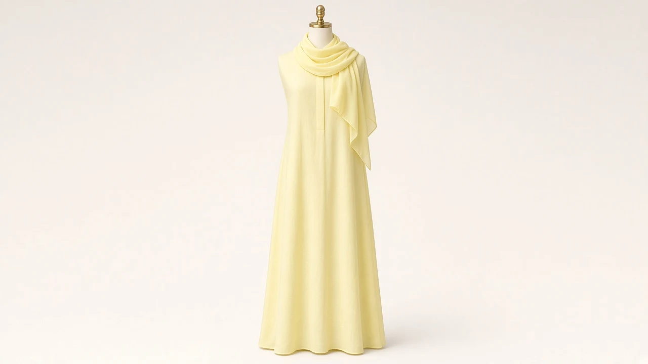 Pale Yellow Summer Abaya – Light Lemon Yellow Breezy Summer Abaya | Custom Tailored