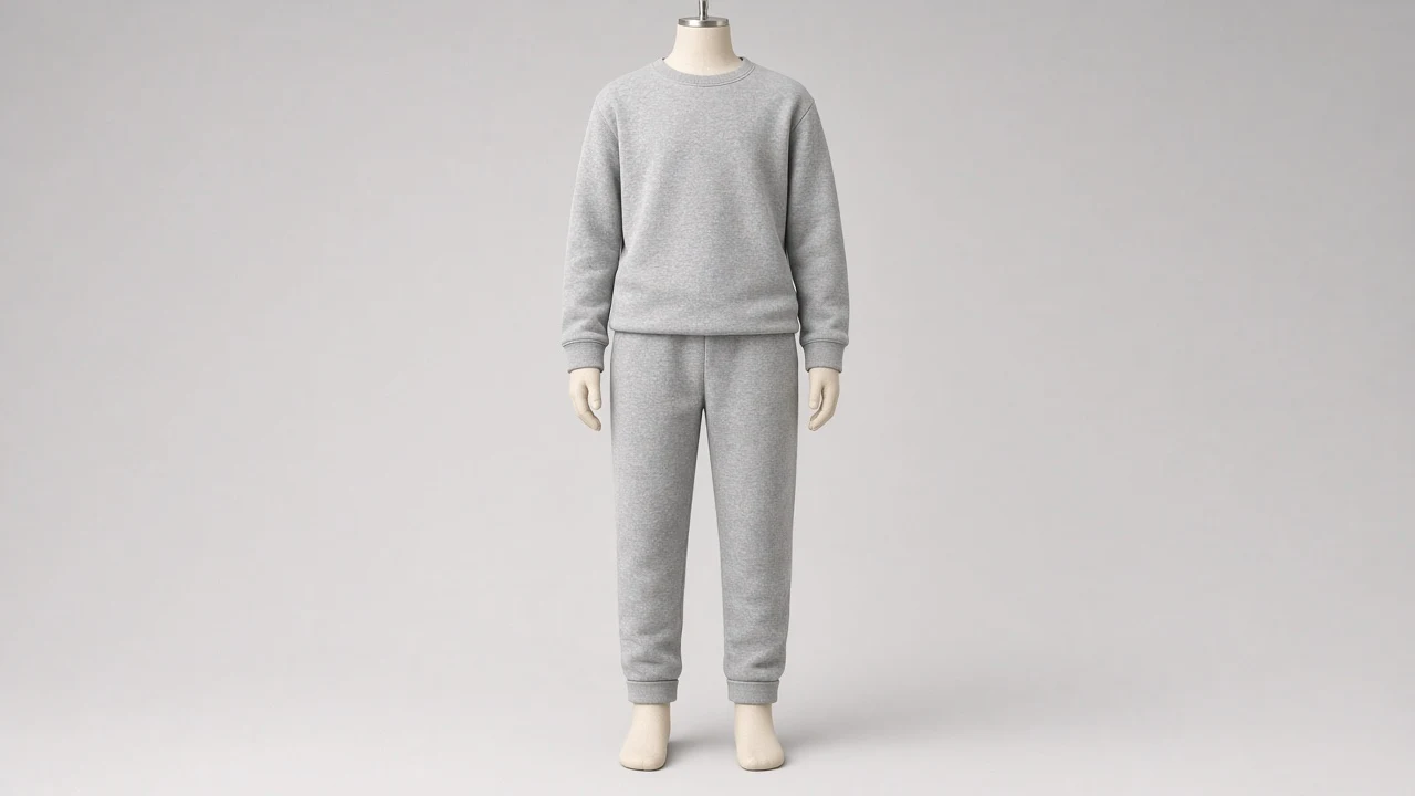 Soft Grey Cotton Sweatshirt Jogger Co-ord - Boys Sweatshirt with Joggers | Custom Tailored
