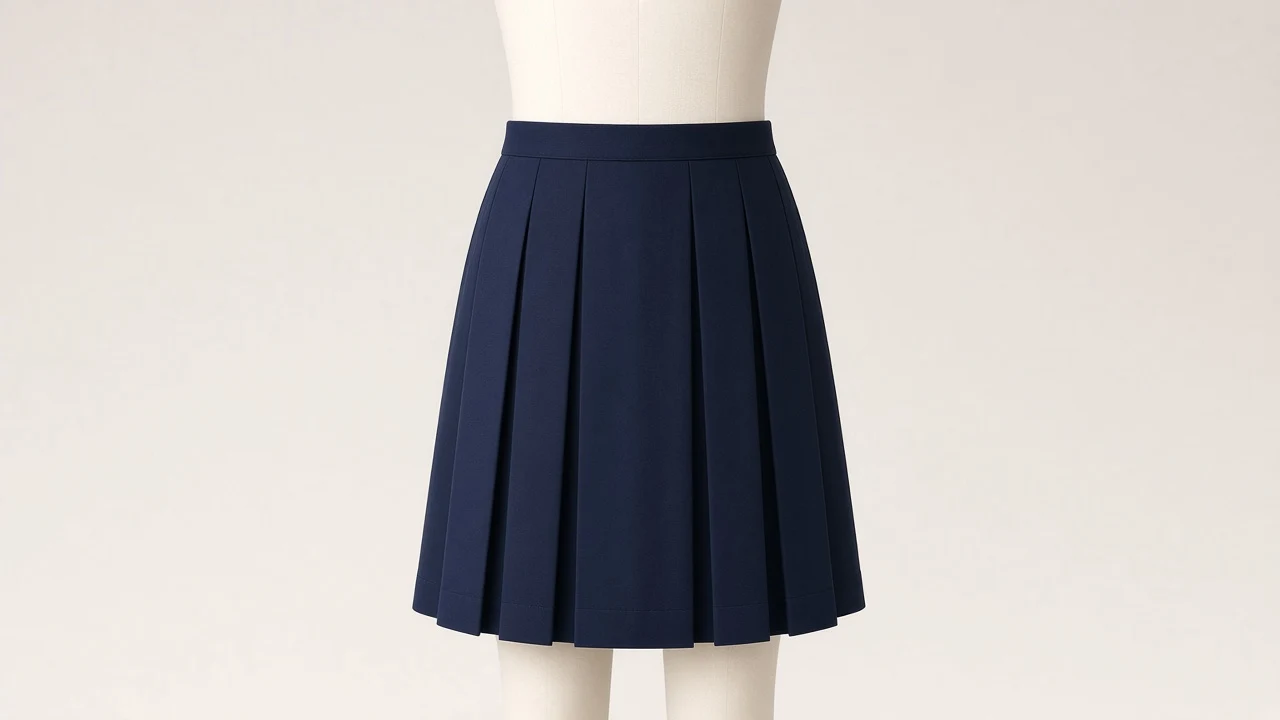 Navy Box-Pleat School Skirt – Navy Cotton Kids Box-Pleat School Skirt | Custom Tailored