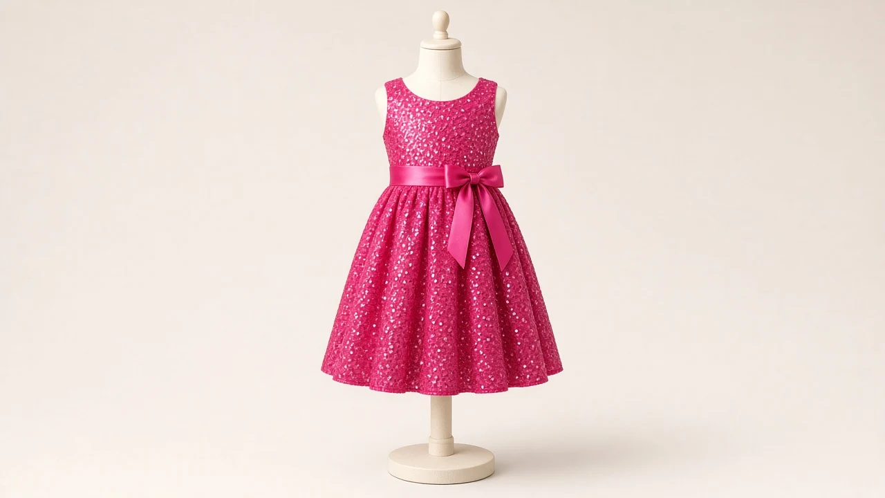 Hot Pink Sequin Princess Frock – Hot Pink Sequin Kids Princess Frock | Custom Tailored