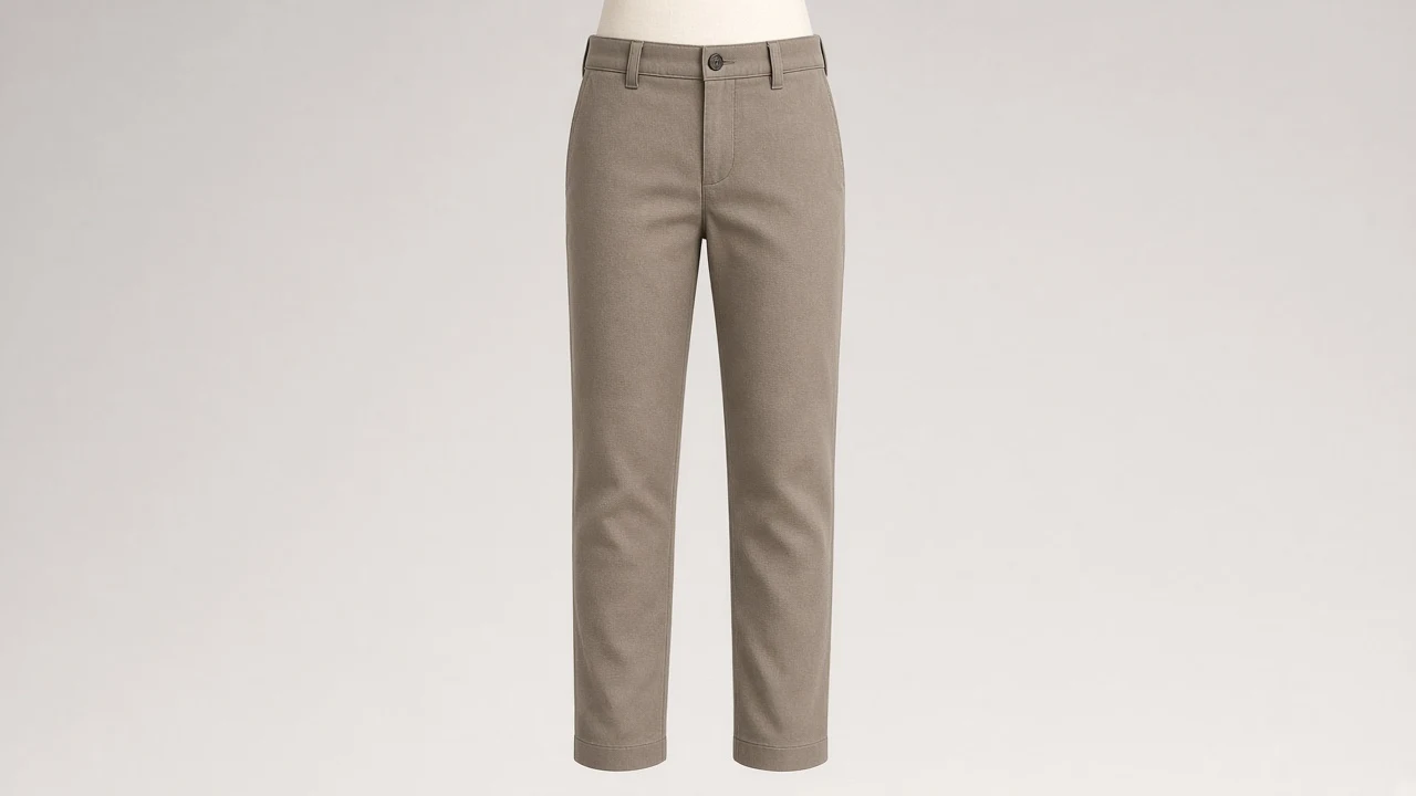 Taupe Cotton Slim Pants – Boys Taupe Cotton Slim-Straight Pants | Custom Tailored